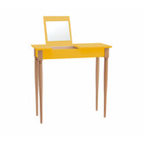 Mamo Kaptafel met Spiegel - Natuurlijk Beukenhout - Bezeme Geel - FSC® Gecertificeerd