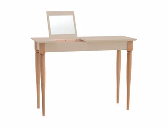 Mamo kaptafel met spiegel in bruin beige en natuurlijk beukenhout - FSC-gecertificeerd