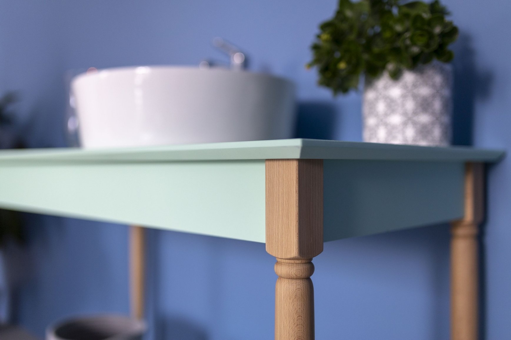 Mamo Open Wastafel | Breedte 65cm | Beukenhout & MDF | Levend Koraal