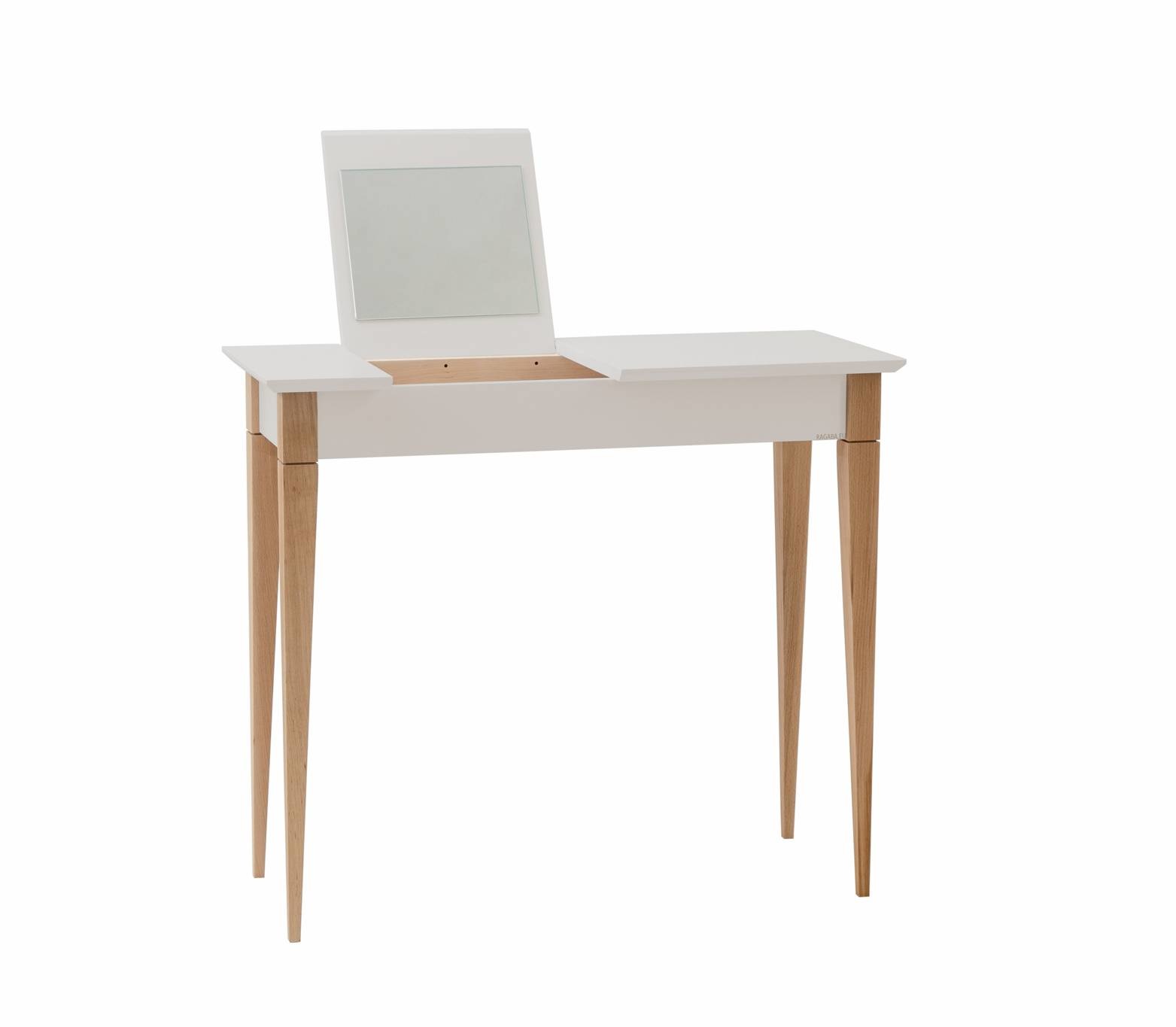 Mamo kaptafel met spiegel | Lichtgrijs | FSC100% | Beukenhout | B 85 x D 35 x H 74 cm