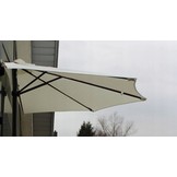 Gardenline - parasol - balkon parasol - halve parasol - ⌀2.7 m - beige