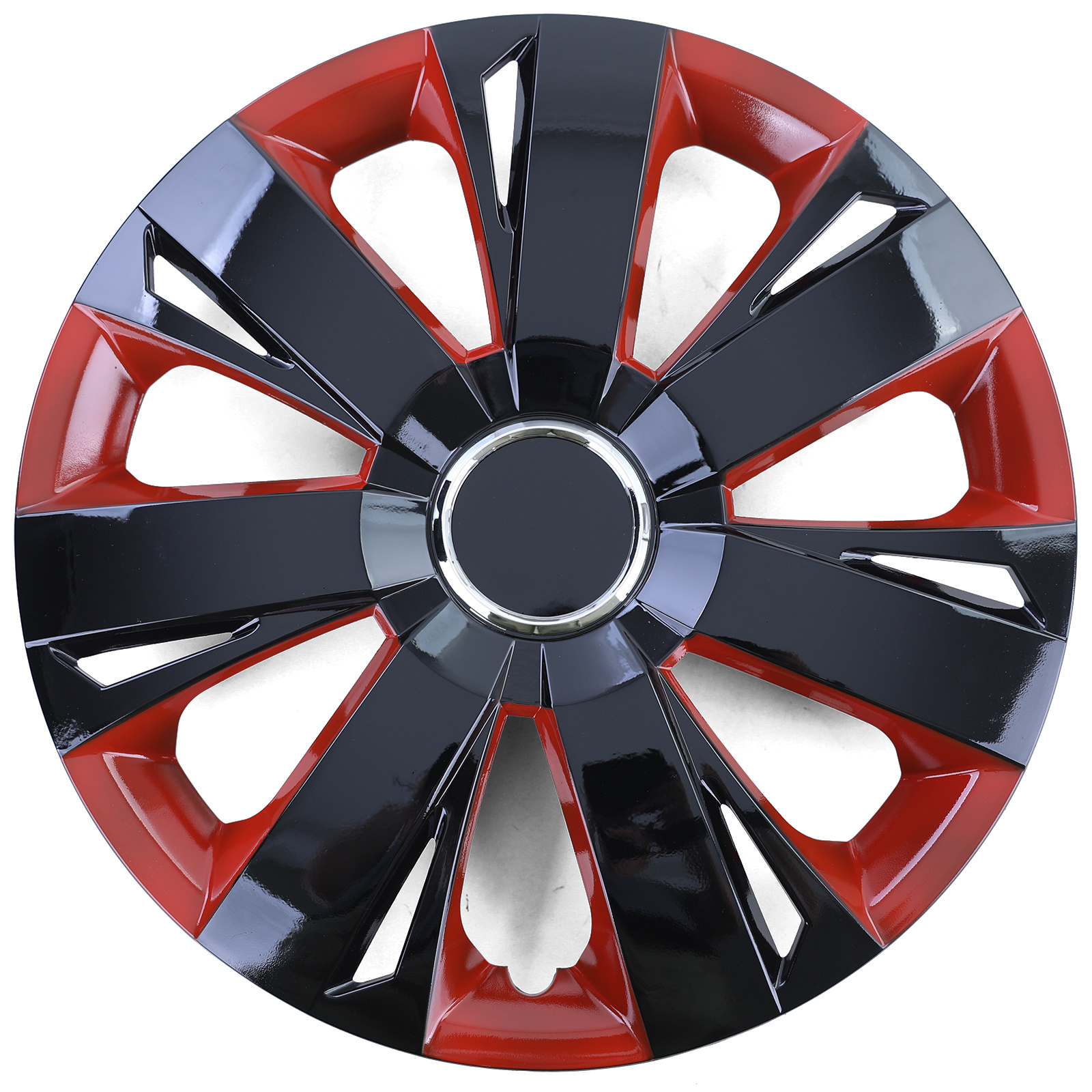 Tenzo-R - wieldoppen - voor stalen velgen - 15" - zwart rood