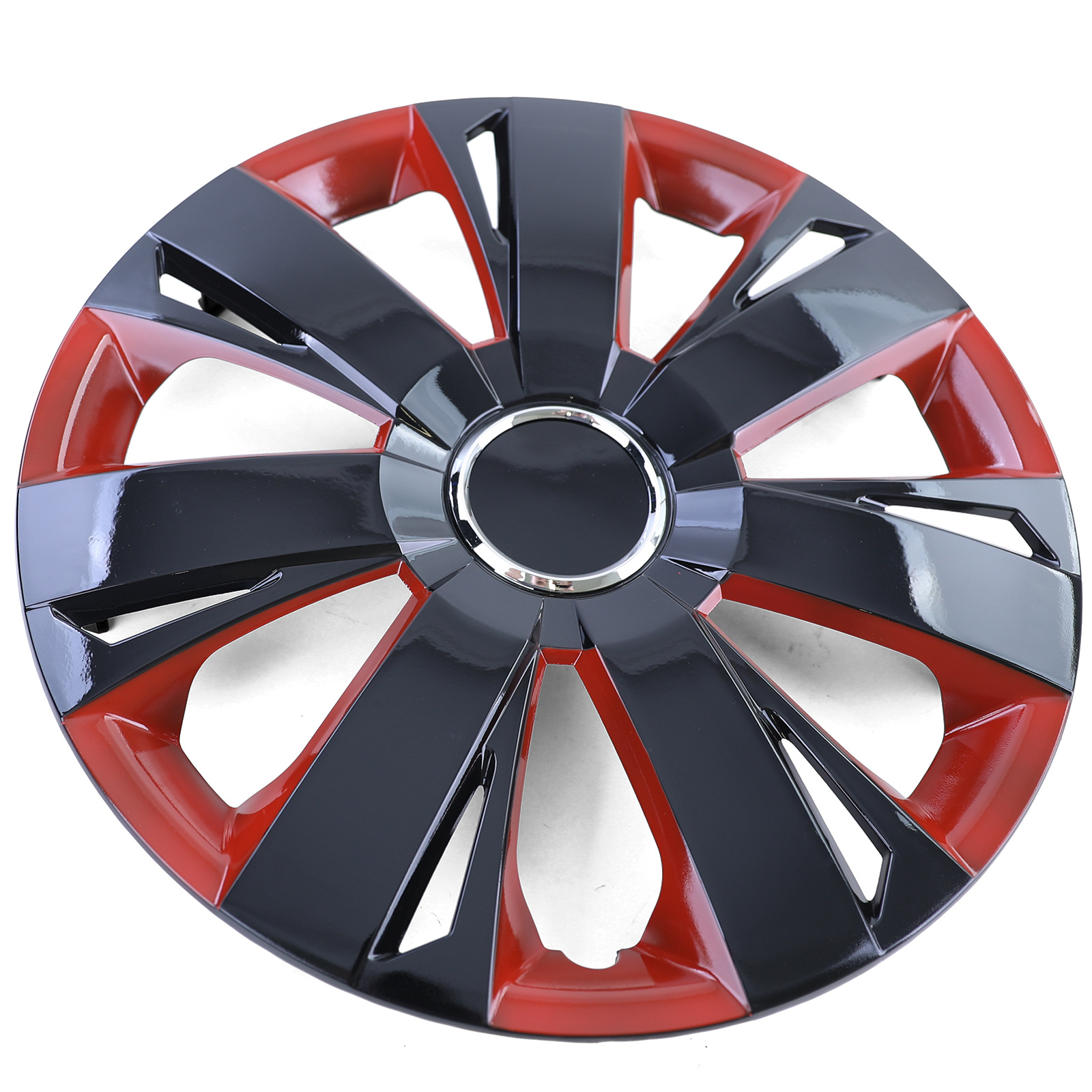 Tenzo-R - wieldoppen - voor stalen velgen - 15" - zwart rood