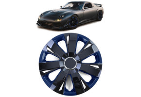 Tenzo-R - wieldoppen - voor stalen velgen - 15'' - blauw zwart