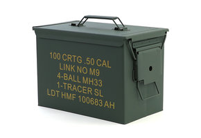 Munitiekist - metaal - 327x185x227 mm - groen - 3,2 kg