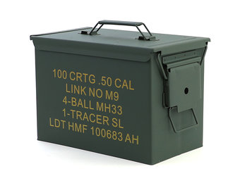 Munitiekist - metaal - 327x185x227 mm - groen - 3,2 kg