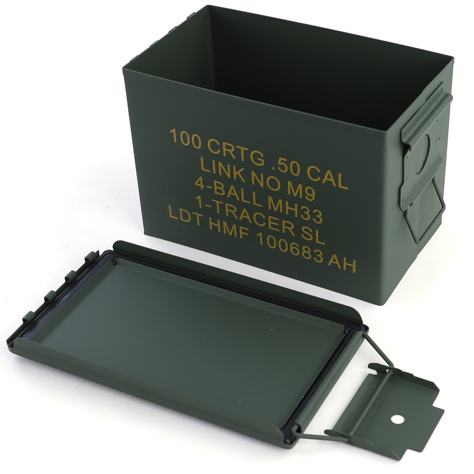 Munitiekist - metaal - 327x185x227 mm - groen - 3,2 kg