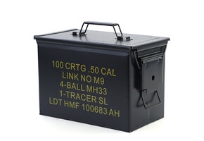 Munitiekist - metaal - 327x185x227 mm - zwart - 3,2 kg