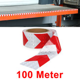 Afzetlint - zelfklevende signaaltape - 100 m - rood wit