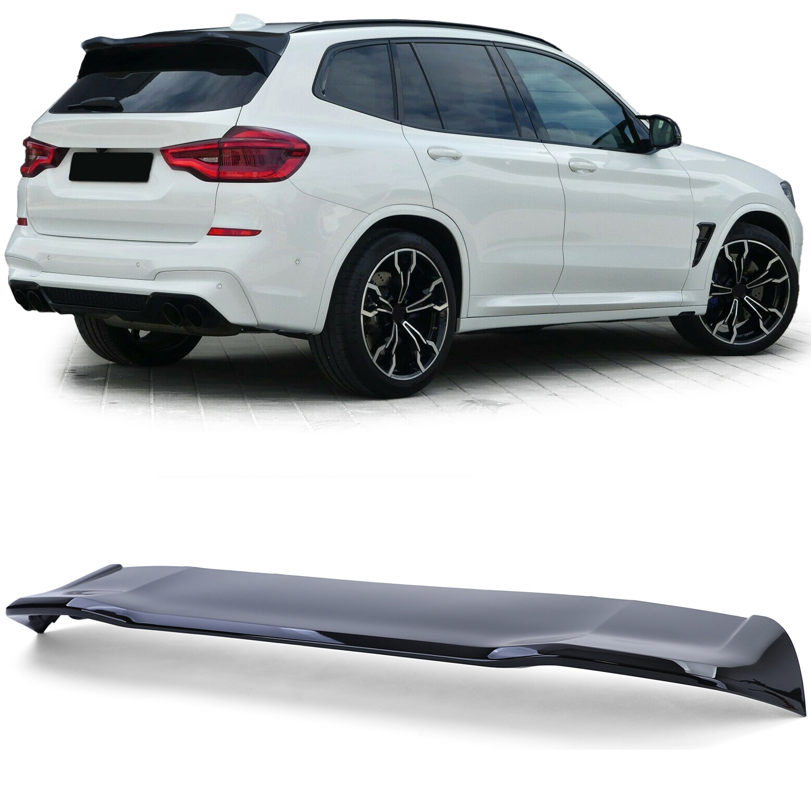Spoiler - dakspoiler - BMW X3 GO1 2017- - zwart