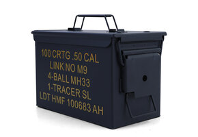 Munitiekist - metaal - 305x155x190 mm - zwart - 2,5 kg