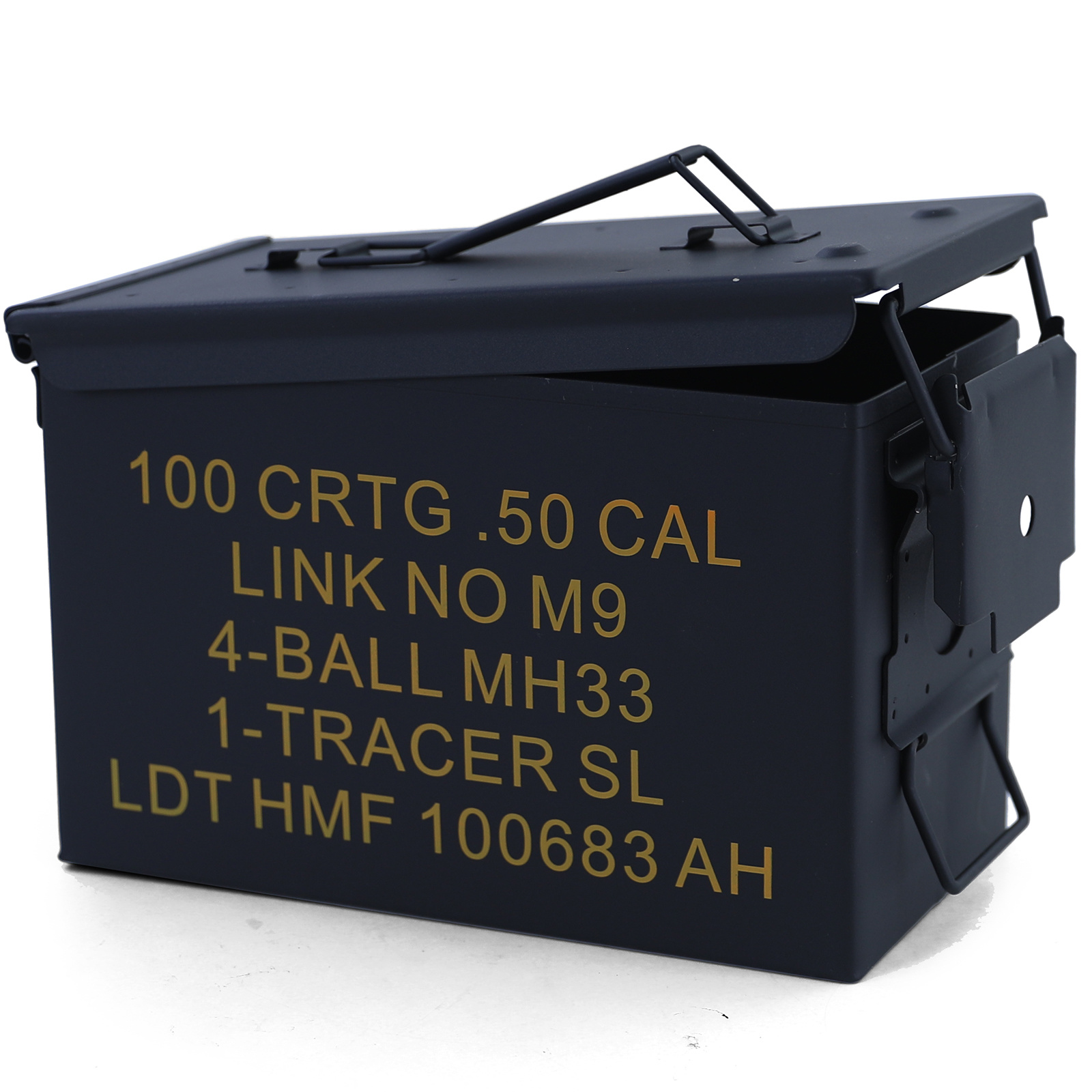 Munitiekist - metaal - 305x155x190 mm - zwart - 2,5 kg