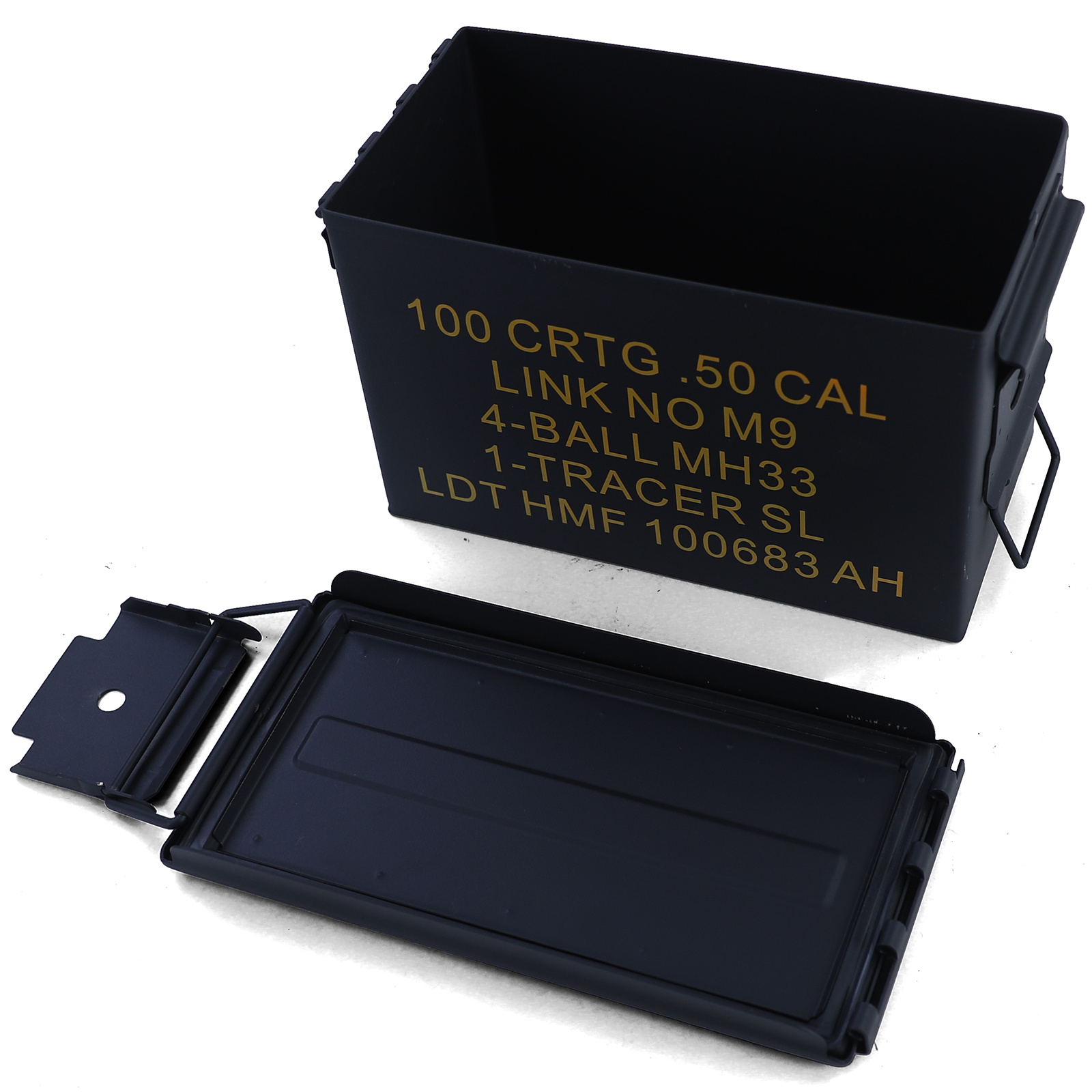 Munitiekist - metaal - 305x155x190 mm - zwart - 2,5 kg