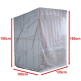 Beschermhoes - voor strandstoel - tuinstoelen - 160-150x135x10 cm - grijs