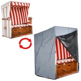 Beschermhoes - voor strandstoel - tuinstoelen - 160-150x135x10 cm - grijs