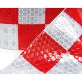 Afzetlint - zelfklevende signaaltape - 100 m - rood wit