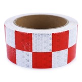 Afzetlint - zelfklevende signaaltape - 100 m - rood wit