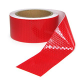 Afzetlint - zelfklevende signaaltape - 100 m - rood