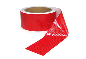 Afzetlint - zelfklevende signaaltape - 100 m - rood