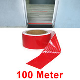Afzetlint - zelfklevende signaaltape - 100 m - rood