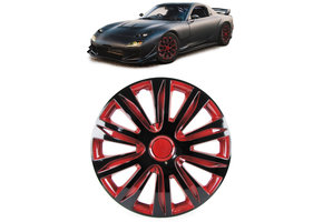 Tenzo-R - wieldoppen - voor stalen velgen - 15'' - zwart rood