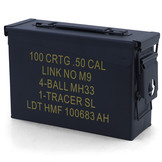 Munitiekist - metaal - 275x97x185 mm - zwart - 1,6 kg