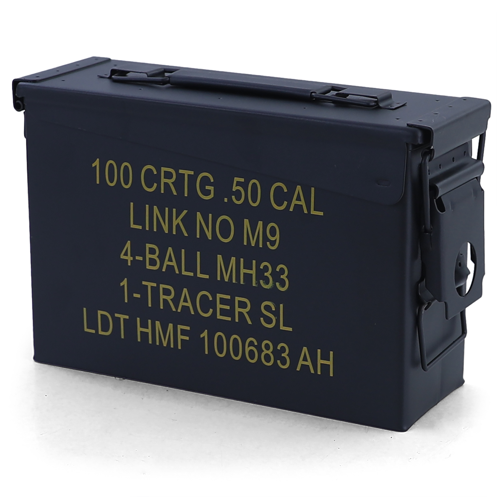 Munitiekist - metaal - 275x97x185 mm - zwart - 1,6 kg