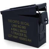 Munitiekist - metaal - 275x97x185 mm - zwart - 1,6 kg