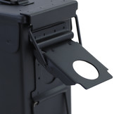 Munitiekist - metaal - 275x97x185 mm - zwart - 1,6 kg