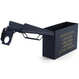 Munitiekist - metaal - 275x97x185 mm - zwart - 1,6 kg