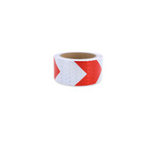 Afzetlint - zelfklevende signaaltape - 60 m - rood wit
