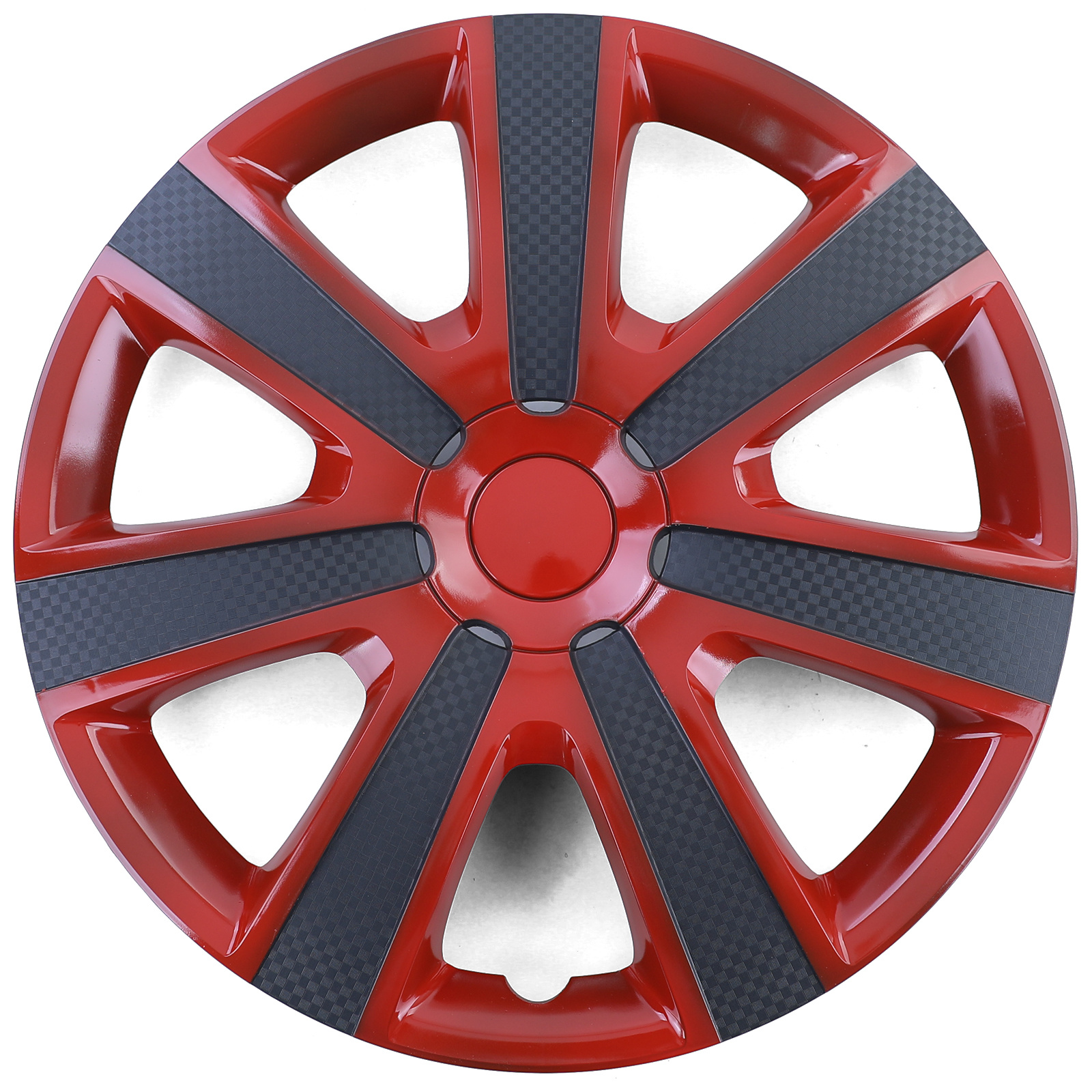 Tenzo-R - wieldoppen - voor stalen velgen - 15'' - rood carbon