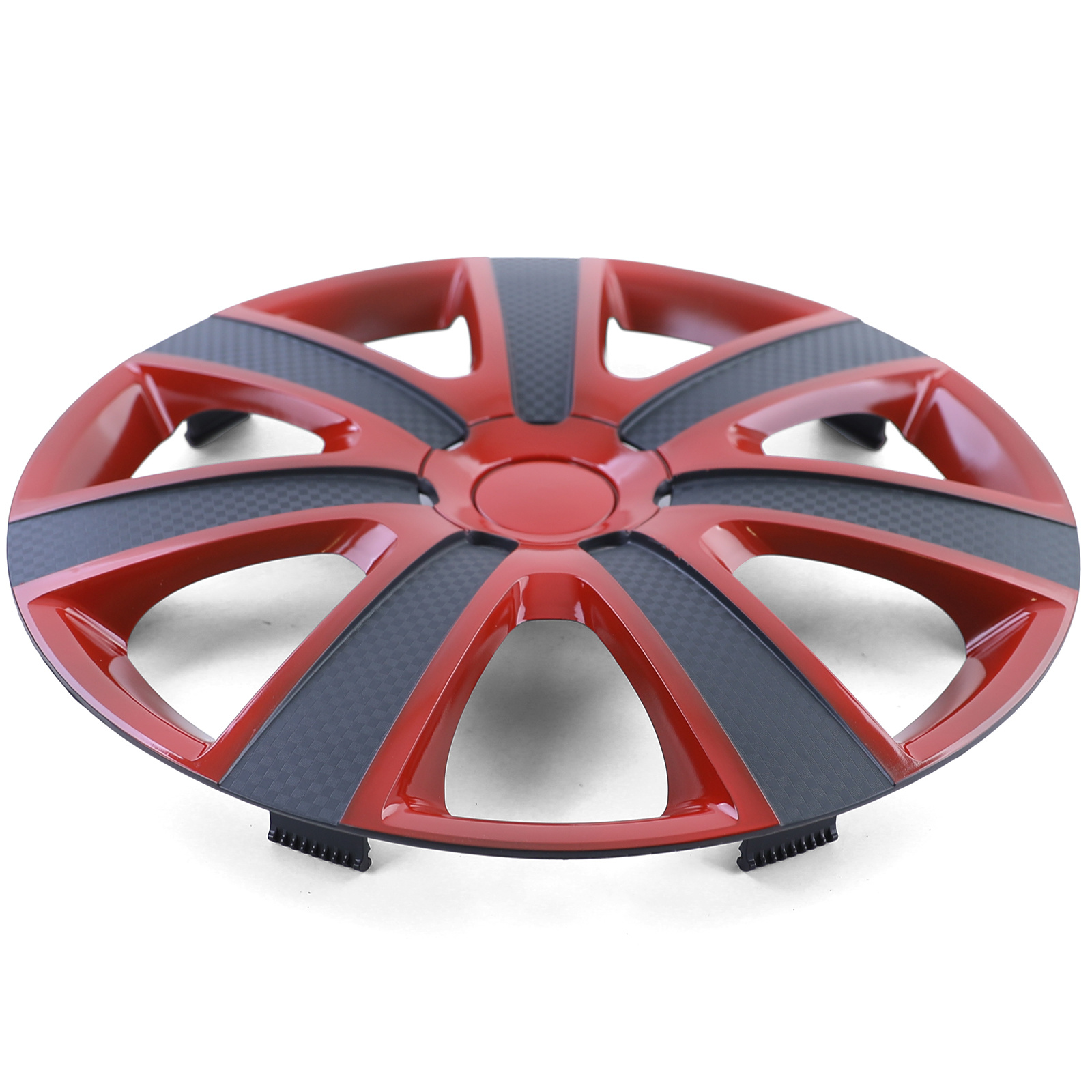 Tenzo-R - wieldoppen - voor stalen velgen - 15'' - rood carbon