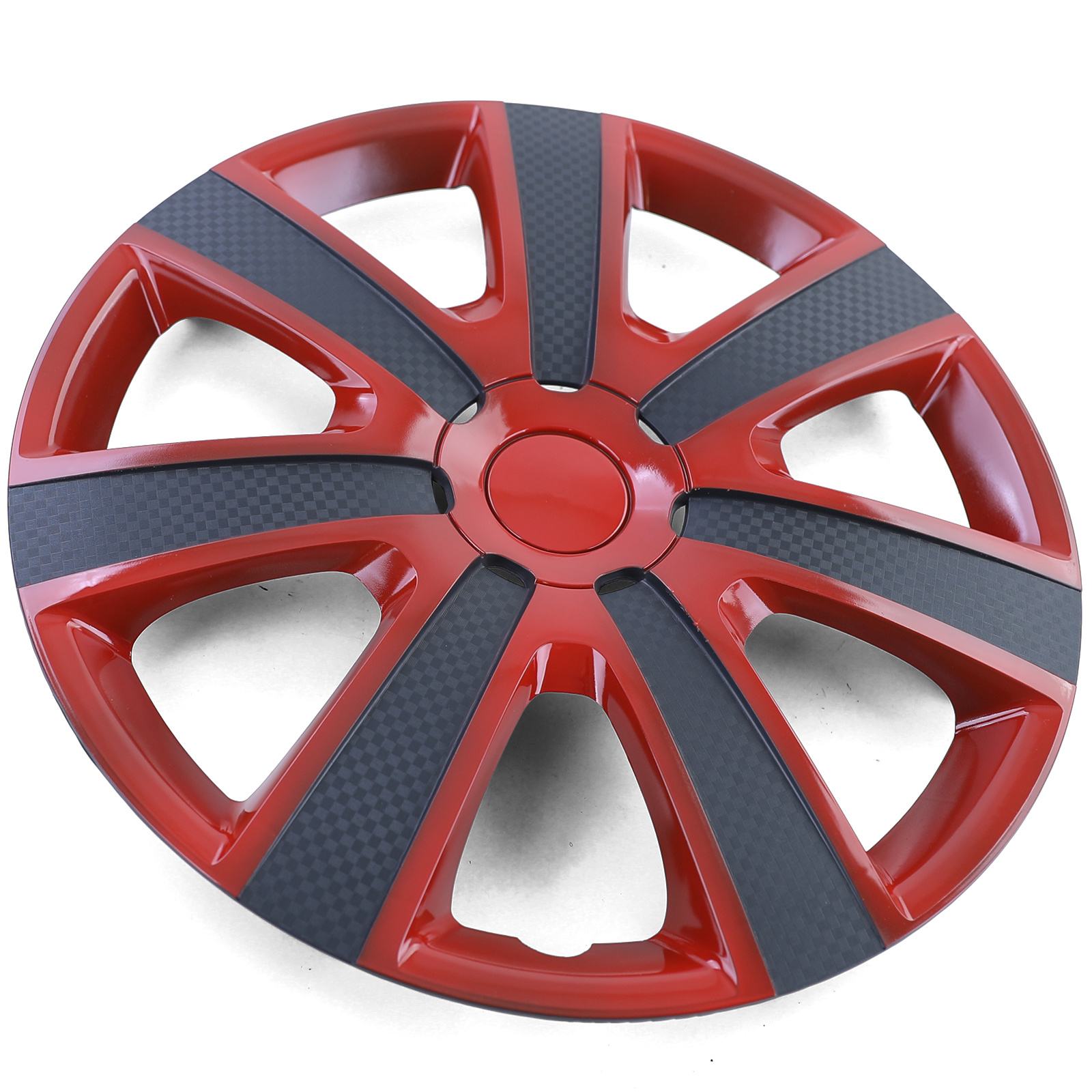 Tenzo-R - wieldoppen - voor stalen velgen - 15'' - rood carbon