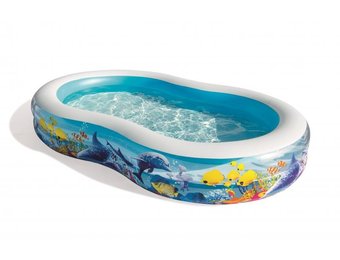 Bestway - opblaaszwembad - 262x157x46 cm - zeedieren