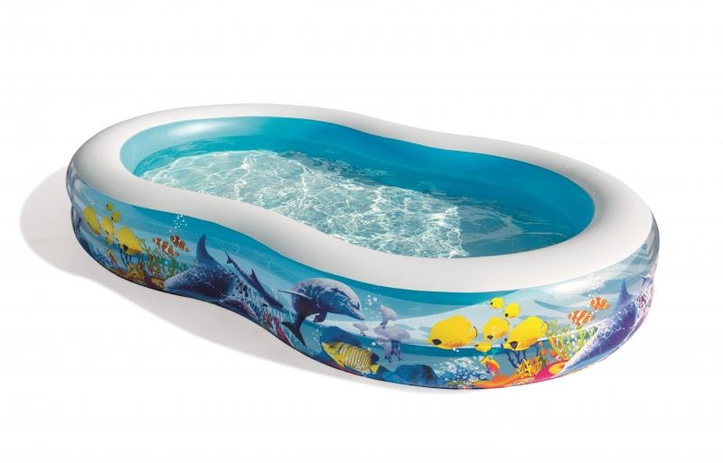 Bestway - opblaaszwembad - 262x157x46 cm - zeedieren