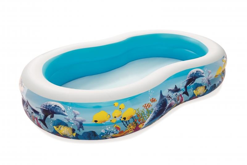 Bestway - opblaaszwembad - 262x157x46 cm - zeedieren