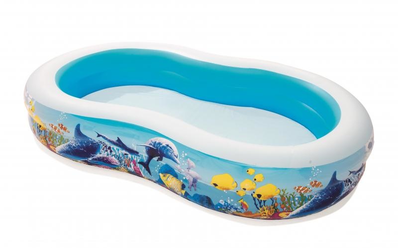 Bestway - opblaaszwembad - 262x157x46 cm - zeedieren