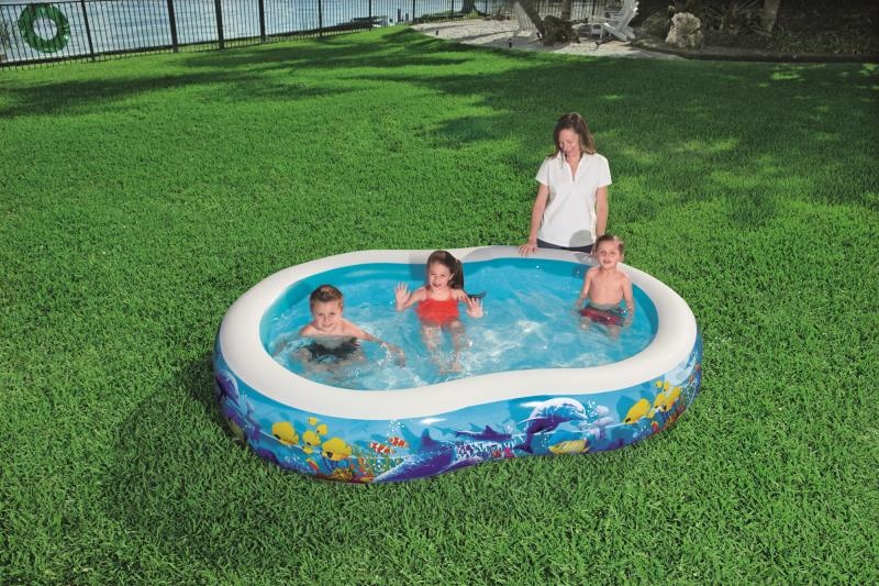 Bestway - opblaaszwembad - 262x157x46 cm - zeedieren