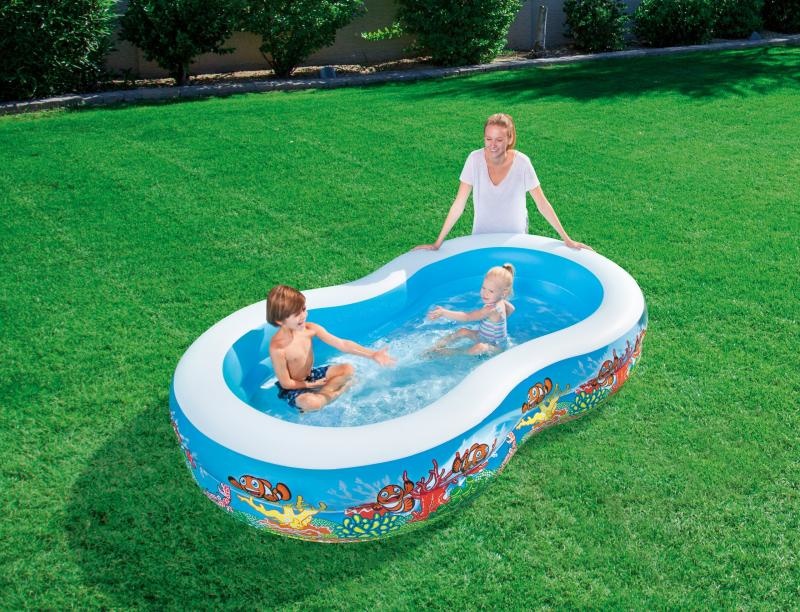 Bestway - opblaaszwembad - 262x157x46 cm - zeedieren