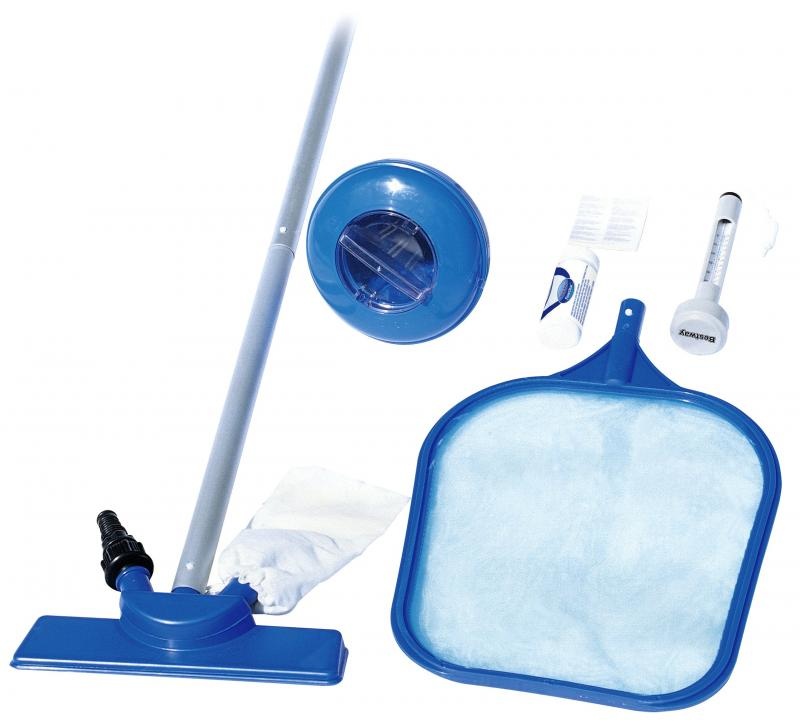 Zwembad schoonmaakset - bodemstofzuiger - drijvende dispenser