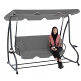 Gardenline - schommelbank - tuinbank - 210x120x170 cm - grijs