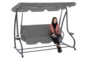 Gardenline - schommelbank - tuinbank - 210x120x170 cm - grijs