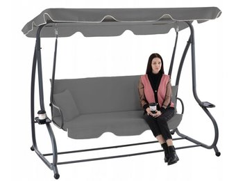 Gardenline - schommelbank - tuinbank - 210x120x170 cm - grijs