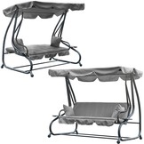 Gardenline - schommelbank - tuinbank - 210x120x170 cm - grijs