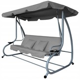 Gardenline - schommelbank - tuinbank - 210x120x170 cm - grijs