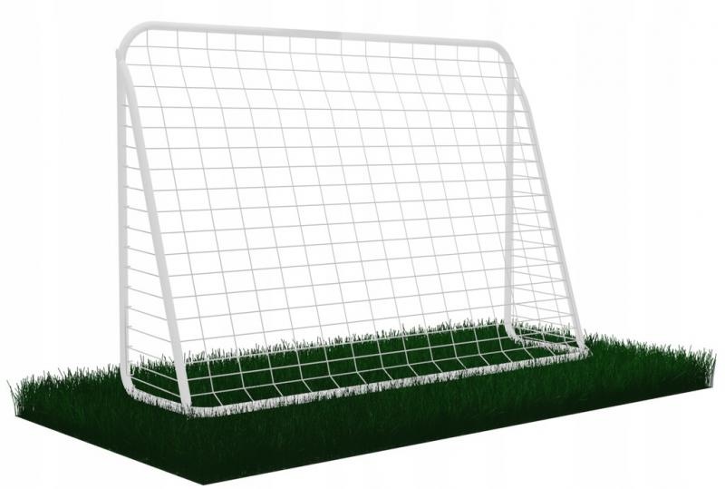 Voetbaldoel - met voetbalnet - staal - 213x152x75 cm - wit