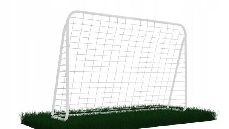Voetbaldoel - met voetbalnet - staal - 213x152x75 cm - wit