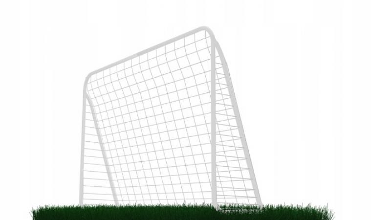 Voetbaldoel - met voetbalnet - staal - 213x152x75 cm - wit