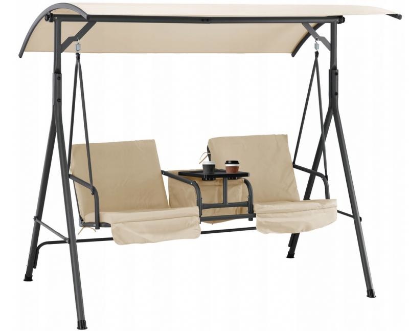 Gardenline - schommelbank - 2 persoons - 180x117x162 cm - beige